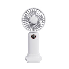 Load image into Gallery viewer, Digital USB Rechargeable Fan Portable Handheld Mini Fan Office Desktop Multifunctional Electric Fan with Base