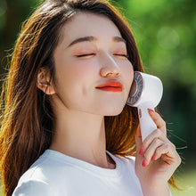 Load image into Gallery viewer, 2200mAh Portable Mini Hand Fan Semiconductor Refrigeration USB Rechargeable Cooling Fan Outdoor Handheld Fan with Base