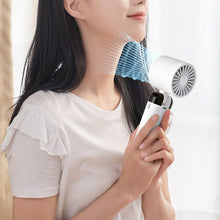 Load image into Gallery viewer, Portable Mini Handheld Folding Fan with Lanyard Base Digital Semiconductor Refrigeration USB Rechargeable Cooling Fan Outdoor Handheld Fan