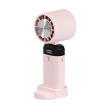 Load image into Gallery viewer, Portable Mini Handheld Folding Fan with Lanyard Base Digital Semiconductor Refrigeration USB Rechargeable Cooling Fan Outdoor Handheld Fan