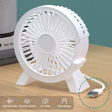 Load image into Gallery viewer, 4 inch USB Input Desktop Fan Office PC Connection Mini Fan Students School Fan Mute USB Fan