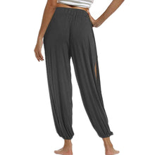 Load image into Gallery viewer, Women Fashion Yoga Pants High Waisted Slit Wide Leg Haren Pants Gym Leggings Casual Solid Hollow Workout Trousers