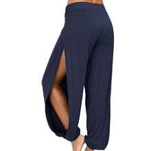Load image into Gallery viewer, Women Fashion Yoga Pants High Waisted Slit Wide Leg Haren Pants Gym Leggings Casual Solid Hollow Workout Trousers