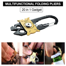Load image into Gallery viewer, 20-in-1 EDC Outdoor Portable Gadget Mini Creative Wheel Multi-functional Combination Tool Stainless Steel Wrench Screwdriver
