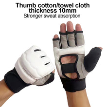 Load image into Gallery viewer, Half Finger Boxing Gloves PU Leather MMA Fighting Kick Boxing Gloves Karate Muay Thai Training Workout Gloves