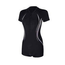 Load image into Gallery viewer, Women Professional Swimsuit One-Piece Flat Corner Sports Swimsuit With Zipper Comfortable Conservative Hide The Flesh And Lean Hot Spring Water On Sports Equipment