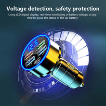 Load image into Gallery viewer, 250W 4 Port USB Car Charger Type C PD Fast Charging Adapter for Huawei OPPO Oneplus iPhone 14 Pro Max 13 12 11 Mini XS