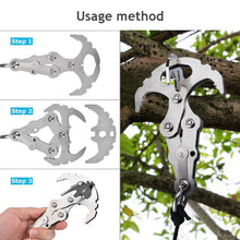 Load image into Gallery viewer, Multifunctional Stainless Steel Outdoor Rock Climbing Rescue Claw Folding Gravity Grab Hook Mountaineering EDC Survival Tool