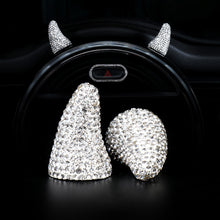 Load image into Gallery viewer, 2Pcs Car Decoration Creative Diamond Devil Horns Stickers For Mini Coopers Jcw One F54 F55 F56 F60 R55 R60 R61 R56 Car Accessories Car Styling