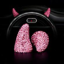 Load image into Gallery viewer, 2Pcs Car Decoration Creative Diamond Devil Horns Stickers For Mini Coopers Jcw One F54 F55 F56 F60 R55 R60 R61 R56 Car Accessories Car Styling