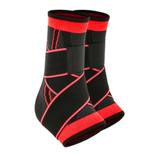 Load image into Gallery viewer, 1Pc 3D Pressurized Ankle Support Ankle Brace Protector with Strap Elastic Belt for Badminton Basketball Volleyball Sports Gym Jogger Acessories S/M/L/XL