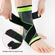 Load image into Gallery viewer, 1Pc 3D Pressurized Ankle Support Ankle Brace Protector with Strap Elastic Belt for Badminton Basketball Volleyball Sports Gym Jogger Acessories S/M/L/XL