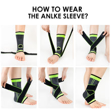 Load image into Gallery viewer, 1Pc 3D Pressurized Ankle Support Ankle Brace Protector with Strap Elastic Belt for Badminton Basketball Volleyball Sports Gym Jogger Acessories S/M/L/XL