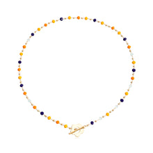 Load image into Gallery viewer, Fashionable Temperamental Black Crystal Glass Bead Necklace Simple Alloy OT Buckle Necklace Clavicle Chain Jewelry