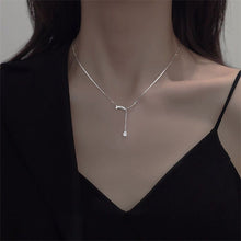 Load image into Gallery viewer, Temperamental Droplet Pendant Necklace Simple Shiny Tassel Pendant Alloy Necklace Clavicle Chain Jewelry Accessory