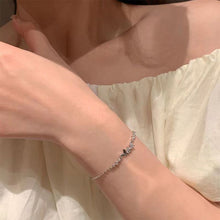 Load image into Gallery viewer, Simple Micro Inlaid Zircon Butterfly Bracelet Versatile Silver Alloy Butterfly Bracelet Women Hand Jewelry