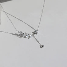 Load image into Gallery viewer, Simple Shiny Wheat Ear Necklace Sweet Niche Tassel Pendant Alloy Necklace Clavicle Chain Jewelry Accessory