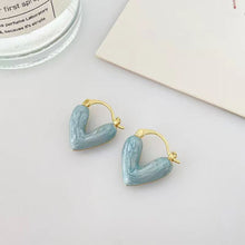 Load image into Gallery viewer, Dropwise Glazed Heart-shaped Earrings Exquisite Versatile Alloy Earrings Ear Studs Women Jewelry Accessories