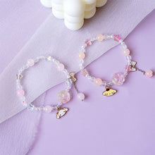 Load image into Gallery viewer, Crystal Cat Claw Beaded Bracelet Cute Pendant Beaded Elastic Rope Adjustable Bracelet Simple Hand Jewelry