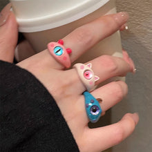 Load image into Gallery viewer, Funny Cute Meow Monster Ring Fashionable Personalized Opening Adjustable Alloy Ring Jewelry Accessory