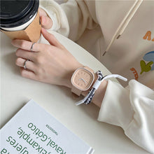 Load image into Gallery viewer, Creative Fashionable Macaron Color Square Watch Multicolored PU Watchband Quartz Watch Women Casual Watch