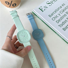 Load image into Gallery viewer, Creative Fashionable Macaron Color Square Watch Multicolored PU Watchband Quartz Watch Women Casual Watch