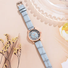 Load image into Gallery viewer, Alloy Dual Color Dial Digital Quartz Watch Imitation Leather Watchband Women Fashionable Casual Watch