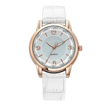 Load image into Gallery viewer, Alloy Dual Color Dial Digital Quartz Watch Imitation Leather Watchband Women Fashionable Casual Watch