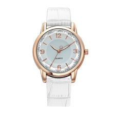 Load image into Gallery viewer, Alloy Dual Color Dial Digital Quartz Watch Imitation Leather Watchband Women Fashionable Casual Watch