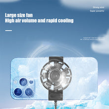Load image into Gallery viewer, X16 Universal Mini Mobile Phone Cooling Fan Radiator Turbo Hurricane Game Cooler Cell Phone Cool Heat Sink For IPhone/xiaomi