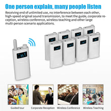 Load image into Gallery viewer, 2.4G Wireless Transmitter Receiver Office Meeting Tour Guide Explainer One-Way One-To-Many Explanation Microphone