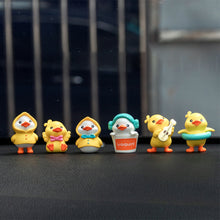 Load image into Gallery viewer, 6Pcs Cartoon Duck Desktop Decoration Ornaments Car Interior Accessories For Creative Gifts Crafts Childen Room Decoration