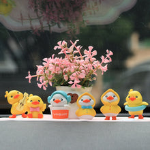 Load image into Gallery viewer, 6Pcs Cartoon Duck Desktop Decoration Ornaments Car Interior Accessories For Creative Gifts Crafts Childen Room Decoration