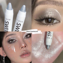 Load image into Gallery viewer, Shiny Glitter Black Eyeshadow White Eyeliner Pencils Makeup Eye Brightening Waterproof High-gloss Pen Eye Makeup