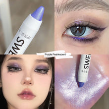 Load image into Gallery viewer, Shiny Glitter Black Eyeshadow White Eyeliner Pencils Makeup Eye Brightening Waterproof High-gloss Pen Eye Makeup