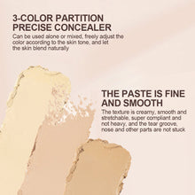 Load image into Gallery viewer, 3 Colors Concealer Palette Professional Makeup Face Eye Contour Face Concealer Dot Dark Circle Face Correction