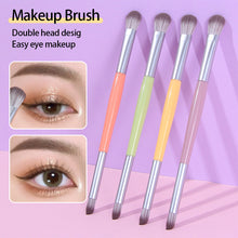 Load image into Gallery viewer, Professional Double Head Natural Eye Makeup Brushes Eyeshadow Contour Blending Smokey Make Up Beauty Make Up Brushes Tool