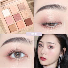 Load image into Gallery viewer, 9 Colors Animal Embroidery Eyeshadow Palette Matte Glitter Cute Eyeshadow Makeup Palette Long-lasting Nude Eye Pigments