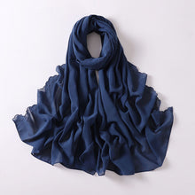 Load image into Gallery viewer, Fashion Silky Satin Turbans For Women Plain Lace Head Scarf For Ladies Elegant Shawl Muslim Scarves Head Wraps