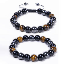 Load image into Gallery viewer, bsidian Stone Hematite Tiger Eye Bead Bracelets Weight Loss Bracelet Handmade Adjustable Rope Bracelet Slimming Energy Jewelry
