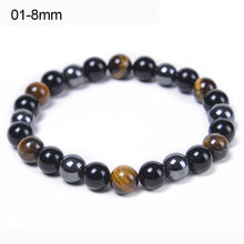 Load image into Gallery viewer, bsidian Stone Hematite Tiger Eye Bead Bracelets Weight Loss Bracelet Handmade Adjustable Rope Bracelet Slimming Energy Jewelry