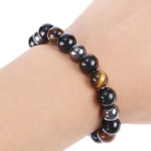 Load image into Gallery viewer, bsidian Stone Hematite Tiger Eye Bead Bracelets Weight Loss Bracelet Handmade Adjustable Rope Bracelet Slimming Energy Jewelry