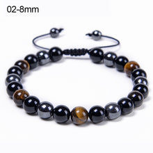 Load image into Gallery viewer, bsidian Stone Hematite Tiger Eye Bead Bracelets Weight Loss Bracelet Handmade Adjustable Rope Bracelet Slimming Energy Jewelry