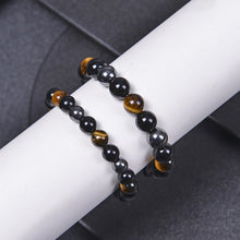 Load image into Gallery viewer, bsidian Stone Hematite Tiger Eye Bead Bracelets Weight Loss Bracelet Handmade Adjustable Rope Bracelet Slimming Energy Jewelry