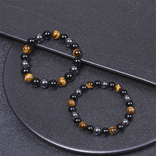 Load image into Gallery viewer, bsidian Stone Hematite Tiger Eye Bead Bracelets Weight Loss Bracelet Handmade Adjustable Rope Bracelet Slimming Energy Jewelry