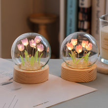 Load image into Gallery viewer, DIY Handmade Light Ins Tulip Night Light Gift Fairy Light DIY Material Package Creative Flower Bedside Light Desktop Ornament Lamp