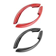 Load image into Gallery viewer, 2Pcs Universal Carbon Fiber Car Steering Wheel Cover Safe and Non-Slip Car Auto Interior Decoration Accessories Suitable Most Cars Four Seasons