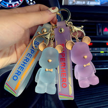 Load image into Gallery viewer, Lovely Cartoon Bear Car Key Chain Pendant Bag Pendant Keychain Delicate Simple Key Chain for Girls Couple Gifts