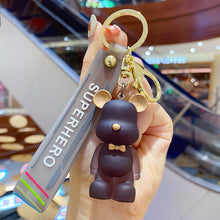 Load image into Gallery viewer, Lovely Cartoon Bear Car Key Chain Pendant Bag Pendant Keychain Delicate Simple Key Chain for Girls Couple Gifts