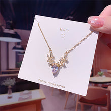 Load image into Gallery viewer, Elk Pendant Necklace Fashionable Creative Simple Diamond Chain Splicing Necklace Clavicle Chain Jewelry Accessory